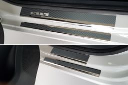 Example door sill plate stainless steel + carbon foil - 8 pieces (EA)