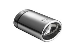 Exhaust trim stainless steel carbon round slanting