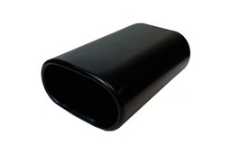 Exhaust trim steel carbon oval