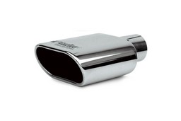 Exhaust trim chrome oval slanting