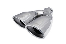 Exhaust trim stainless steel carbon round