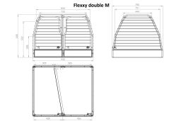 Flexxy double Medium dog crate - Hundebox - hondenbench - cage pour chien (8)