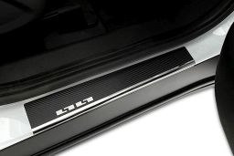 Door sill plates Ford Transit & Tourneo Courier II 2023-> stainless steel - carbon foil (FOR16TREA) (1)