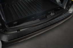 Rear bumper protector suitable for Ford Transit & Tourneo Courier II 2023->   aluminium diamond plate matt black (FOR18TRBP) (1)