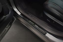 Door sill plates Ford Mustang Mach-E 2020-> stainless steel high gloss black 4 pieces (FOR1MUEG) (1)