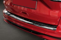 Rear bumper protector Ford Kuga III 2019-> stainless steel high gloss black (FOR20KUBP) (1)