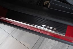 Door sill plates Ford Puma 2019-> stainless steel - carbon foil (FOR2PUEA) (1)