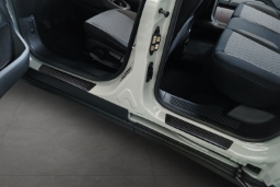 Door sill plates suitable for Ford Tourneo Courier II 2023-> stainless steel matt black 4 pieces (FOR2TOEG) (1)