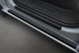 Door sill plates suitable for Ford Transit & Tourneo Custom II 2023-> aluminium diamond plate matt black 2 pieces (FOR2TREG) (1)