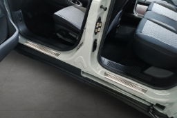 Door sill plates suitable for Ford Tourneo Courier II 2023-> stainless steel brushed 4 pieces (FOR3TOEG) (1)