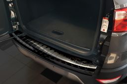 Ford EcoSport 2017-> rear bumper protector stainless steel black / Ladekantenschutz Edelstahl schwarz / achter bumperbeschermer RVS zwart / protection de seuil de coffre acier inox noir (FOR4ECBP)