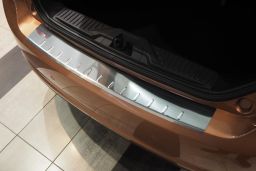 Rear bumper protector Ford Fiesta VII 2017-present 5-door hatchback stainless steel high gloss (FOR4FIBA) (1)