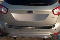 Ford Kuga I 2008-2012 rear bumper protector stainless steel black (FOR9KUBP) (1)