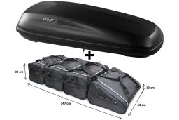 Roof box Hapro Rider 6.4 Anthracite with Car-Bags.com bag set (HAP39752-BB1) (1)