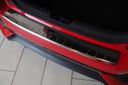 Rear bumper protector Honda Civic X 2017-present 5-door hatchback stainless steel high gloss (HON17CIBA) (1)