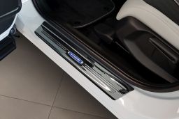 Door sill plates Honda HR-V (RV) 2021-> stainless steel high gloss black 4 pieces (HON1HVEG) (1)