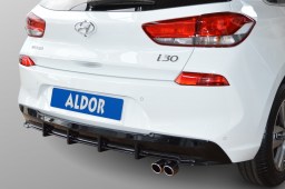 Hyundai i30 (PD) 2017- 5-door rear diffuser + front mask piano black (HYU1I3SP)