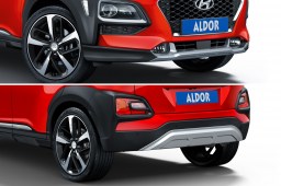 Hyundai Kona (OS) 2017-present skid plate set silver (HYU1KOSP)