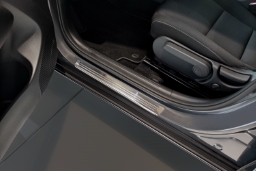 Door sill plates suitable for Hyundai Kona (SX2) 2023-> stainless steel brushed 4 pieces (HYU6KOEG) (1)