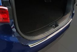 Hyundai Santa Fe (TM) 2018-> rear bumper protector stainless steel / Ladekantenschutz Edelstahl / achter bumperbeschermer RVS / protection de seuil de coffre acier inox (HYU9SFBP)