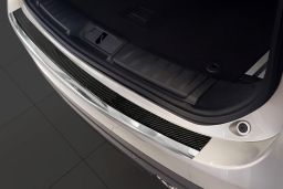 Jaguar F-Pace 2016-> rear bumper protector stainless steel high gloss - carbon (JAG5FPBP) (1)