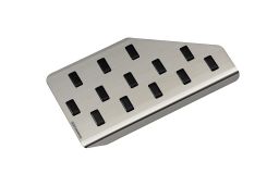 Foot rest trim Kia EV6 2021-> stainless steel (KIA1E6FA) (1)