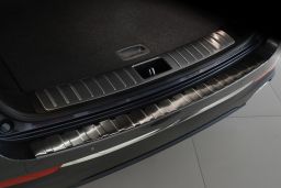 Kia Optima Sportswagon (JF) 2016-> wagon rear bumper protector stainless steel black (KIA3OPBP) (1)