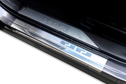 Door sill plates suitable for Lexus UX (ZA10) 2022-> stainless steel brushed (LEX2UXEA) (1)
