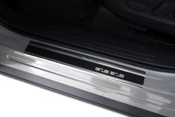 Door sill plates Mazda CX-60 (KH) 2022-> stainless steel - carbon foil (MAZ1C6EA) (1)
