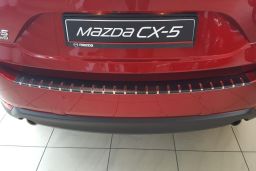 Rear bumper protector Mazda CX-5 (KF) 2017-present stainless steel - carbon foil (MAZ6C5BA) (1)