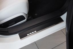 Door sill plates Mazda6 (GJ-GL) 2012-present 4-door & wagon stainless steel - carbon foil (MAZ8M6EA) (1)