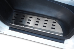 Inner door sill plates suitable for Mercedes-Benz Sprinter (W910) 2018->   stainless steel brushed - front doors (MB10SPEA) (1)