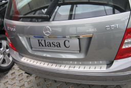 Rear bumper protector Mercedes-Benz C-Class estate (S204) 2011-2014 wagon stainless steel (MB1CKBA) (1)
