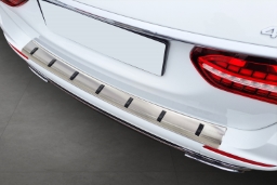 Rear bumper protector suitable for Mercedes-Benz E-Class (W213) 2016-2023 4-door saloon stainless steel brushed - Strong (MB32EKBP) (1)