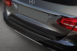 Rear bumper protector Mercedes-Benz C-Class (W205) 2014-2021 4-door saloon stainless steel anthracite matt (MB36CKBP) (1)
