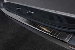 Mercedes-Benz Sprinter (W907) 2018-> rear bumper protector stainless steel black / Ladekantenschutz Edelstahl schwarz / achter bumperbeschermer RVS zwart / protection de seuil de coffre acier inox noir (MB5SPBP)