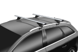 Menabo Leopard roof bars set silver - Dachträger / Relingträger Satz Silber - dakdragers set zilver - jeu de barres de toit argent (1)