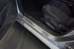 Door sill plates suitable for MG MG 3 II 2024-> 5-door hatchback stainless steel brushed 4 pieces (MG2MG3EG) (1)