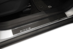 Door sill plates suitable for MG ZS III 2024-> stainless steel - carbon foil (MG2ZSEA) (1)