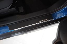 Door sill plates Mitsubishi ASX 2010-present stainless steel - carbon foil (MIT2ASEA) (1)