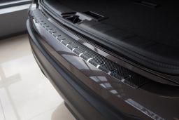 Rear bumper protector Nissan Qashqai (J11) 2017-present stainless steel - carbon foil (NIS10QABA) (1)