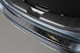 Nissan X-Trail III (T32) 2017-present rear bumper protector stainless steel black (NIS10XTBP)