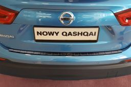Nissan Qashqai (J11) 2017-> rear bumper protector stainless steel black (NIS14QABP) (1)