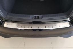 Rear bumper protector Nissan Pulsar (C13) 2014-2018 5-door hatchback stainless steel (NIS1PUBA) (1)