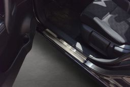 Door sill plates suitable for Nissan Qashqai (J11) 2013-2021   stainless steel brushed 4 pieces (NIS2QAEG) (1)