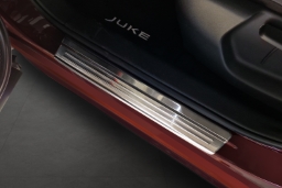 Door sill plates suitable for Nissan Juke (F16) 2019-> stainless steel brushed 4 pieces (NIS4JUEG) (1)