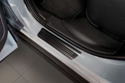 Door sill plates Nissan Qashqai (J12) 2021-> stainless steel anthracite 4 pieces (NIS9QAEG) (1)