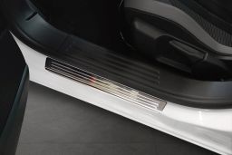 Door sill plates Opel Mokka B 2020-> stainless steel brushed 4 pieces (OPE1MKEG) (1)