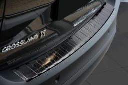 Opel Crossland X 2017-> rear bumper protector stainless steel black (OPE2CRBP) (1)