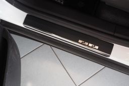 Door sill plates Opel Mokka - Mokka X 2012-2019 stainless steel - carbon foil (OPE2MKEA) (1)